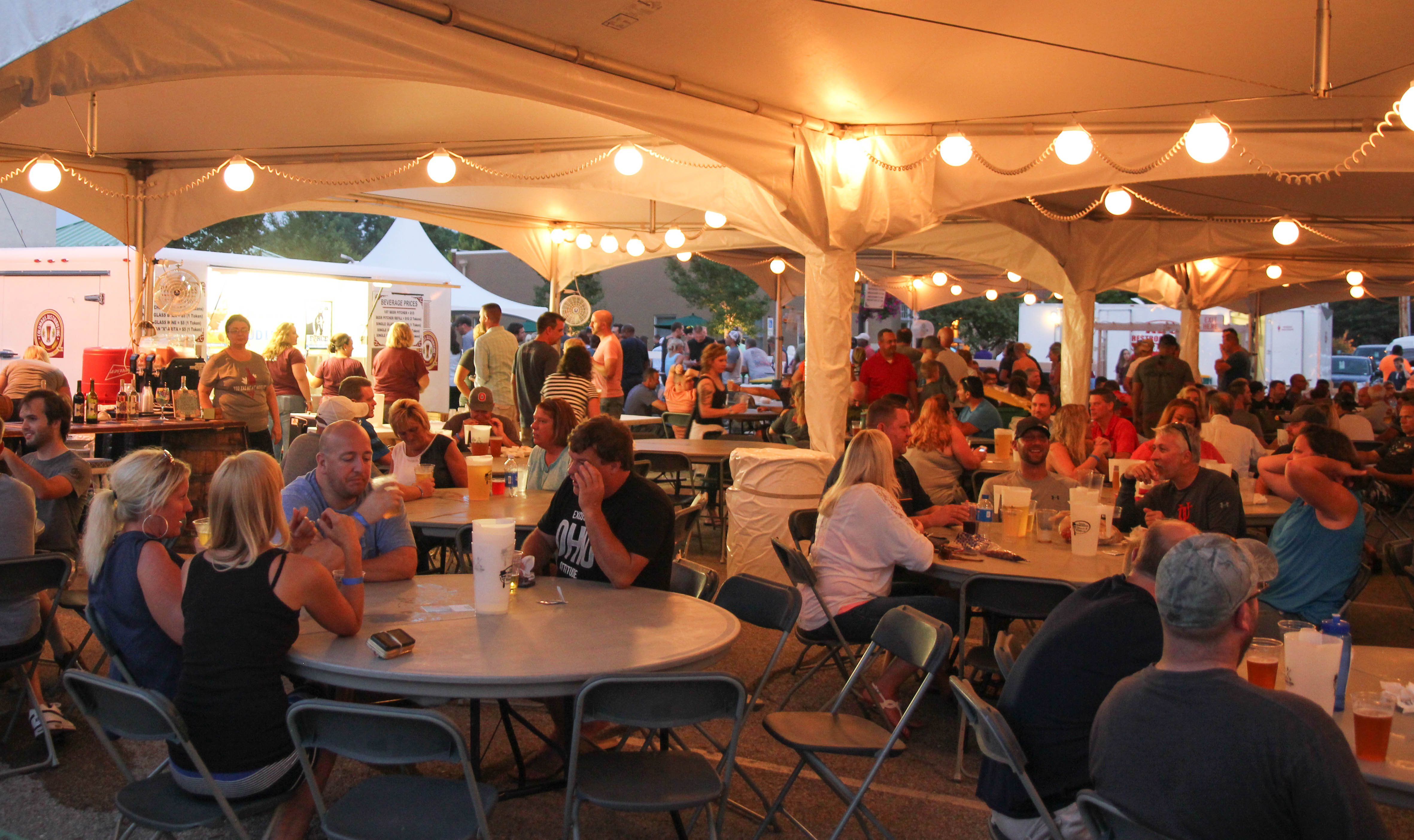 outdoor beer tent