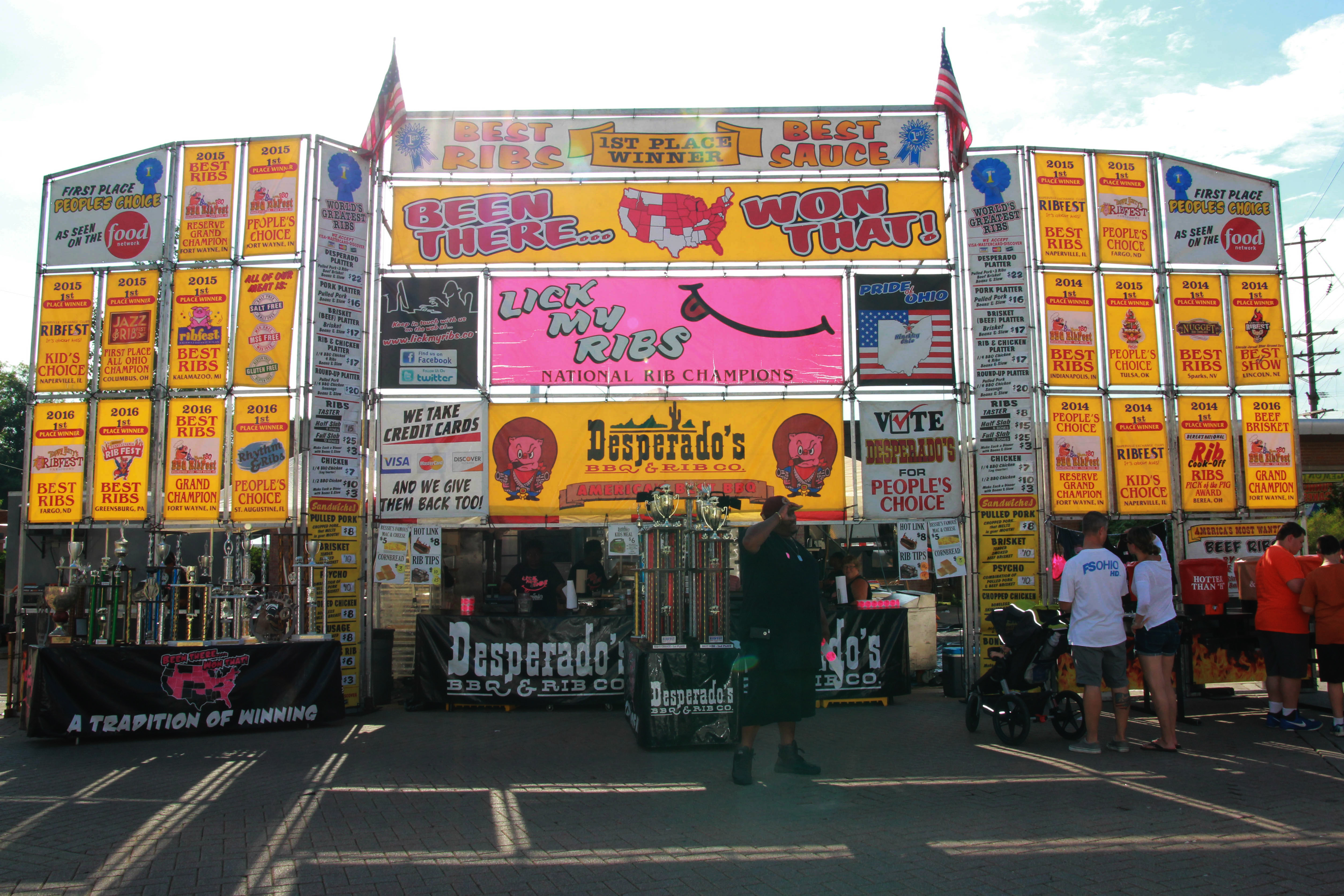 front of bbq booth